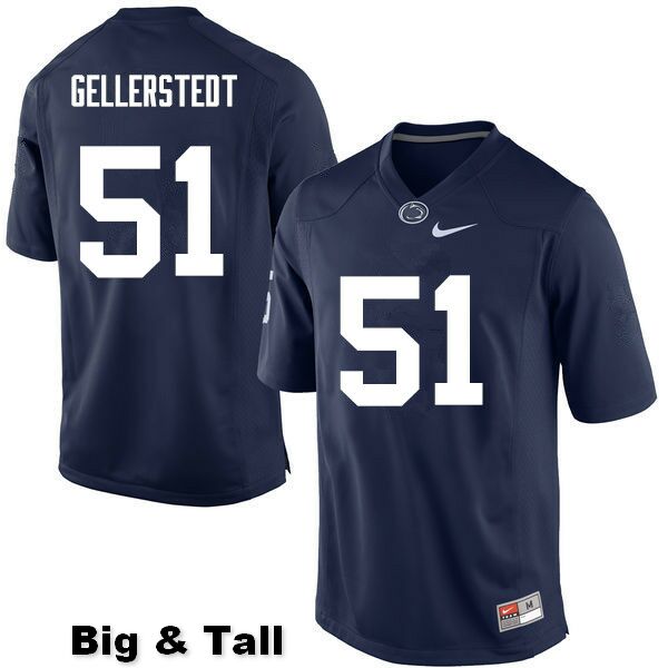 NCAA Nike Men's Penn State Nittany Lions Alex Gellerstedt #51 College Football Authentic Big & Tall Navy Stitched Jersey TQP0298PN